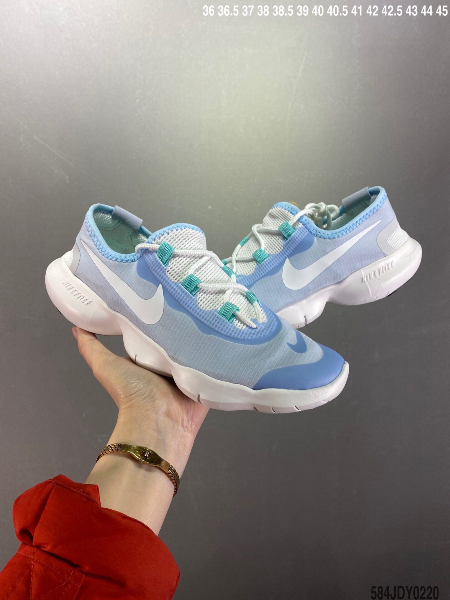 New Women Nike Free 2.0 Flyknit Baby Blue White Shoes
